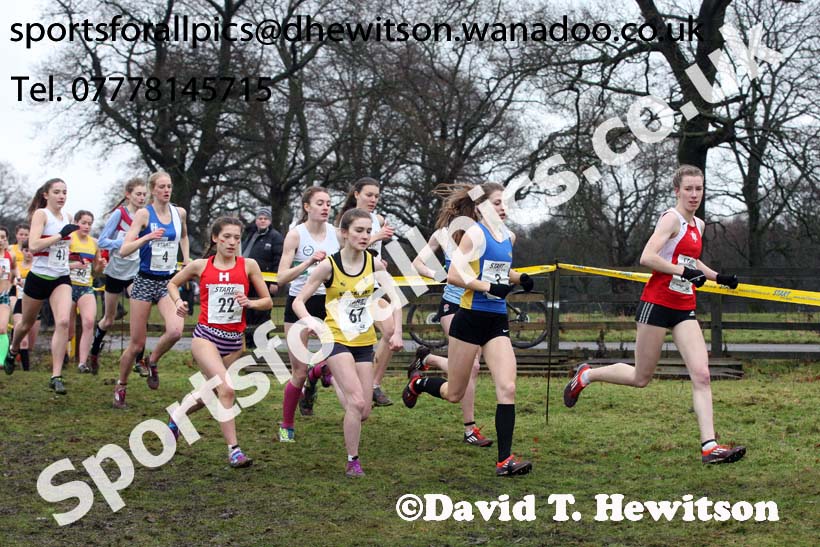 Womens under-20a  Northern Cross Country, Knowsley Safari Park. Photo: David T. Hewitson/Sports for All Pics